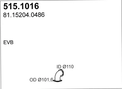 Tubo de escape ASSO 515.1016
