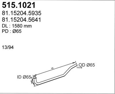 Tubo de escape ASSO 515.1021