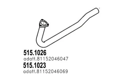 Tubo de escape ASSO 515.1026