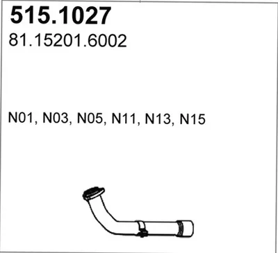 Tubo de escape ASSO 515.1027