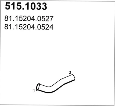 Tubo de escape ASSO 515.1033