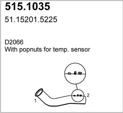 Tubo de escape ASSO 515.1035