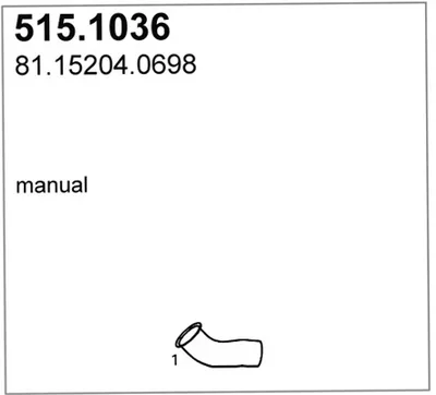 Tubo de escape ASSO 515.1036