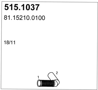 Tubo de escape ASSO 515.1037