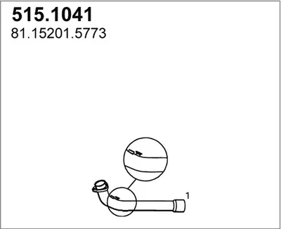 Tubo de escape ASSO 515.1041