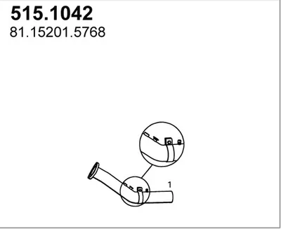 Tubo de escape ASSO 515.1042