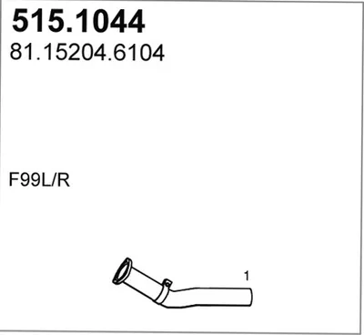 Tubo de escape ASSO 515.1044