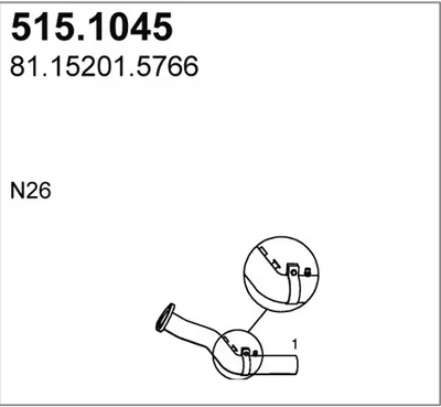 Tubo de escape ASSO 515.1045