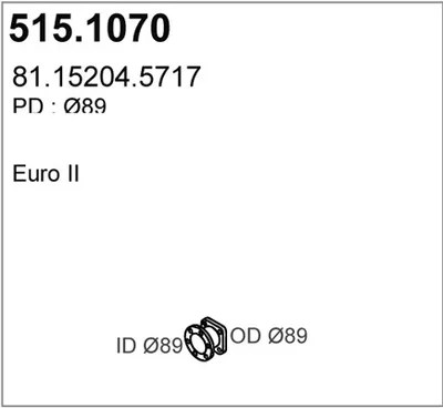 Tubo de escape ASSO 515.1070