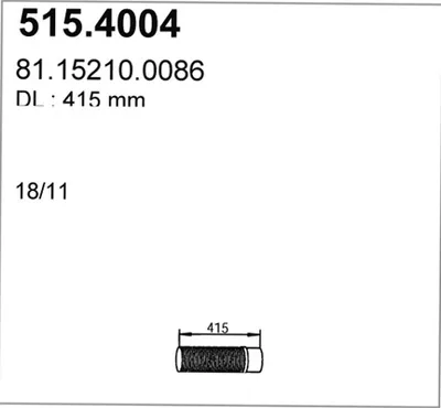Unión flexible, escape ASSO 515.4004