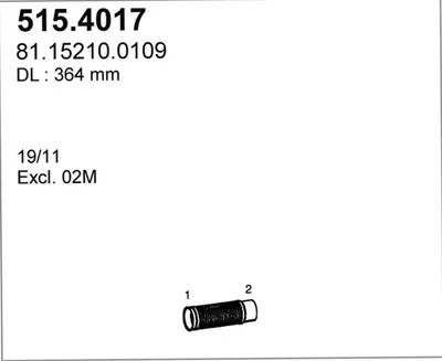 Unión flexible, escape ASSO 515.4017