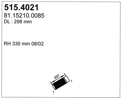 Unión flexible, escape ASSO 515.4021