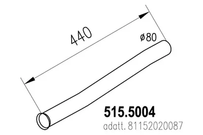 Tubo de escape ASSO 515.5004
