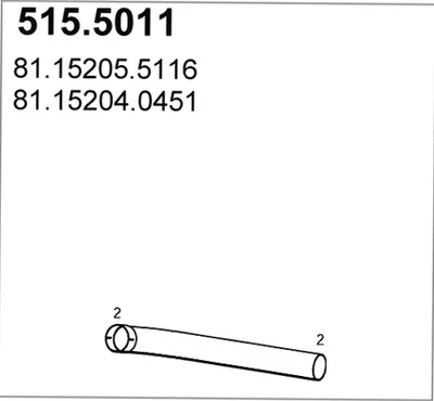Tubo de escape ASSO 515.5011