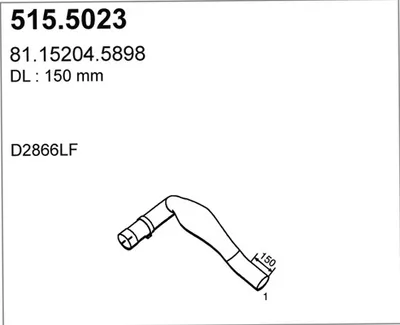 Tubo de escape ASSO 515.5023