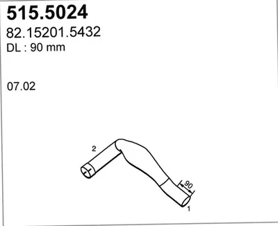 Tubo de escape ASSO 515.5024