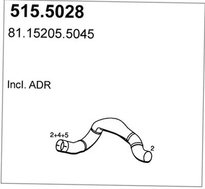 Tubo de escape ASSO 515.5028