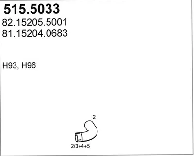 Tubo de escape ASSO 515.5033