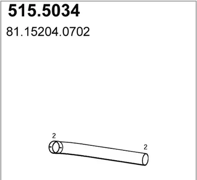 Tubo de escape ASSO 515.5034