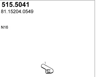 Tubo de escape ASSO 515.5041