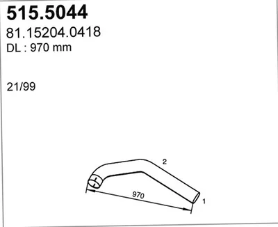 Tubo de escape ASSO 515.5044