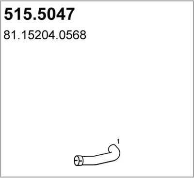 Tubo de escape ASSO 515.5047