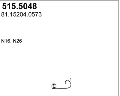 Tubo de escape ASSO 515.5048