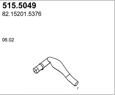 Tubo de escape ASSO 515.5049