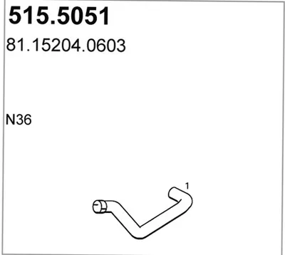 Tubo de escape ASSO 515.5051