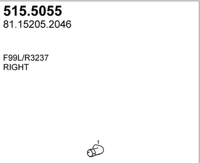 Tubo de escape ASSO 515.5055