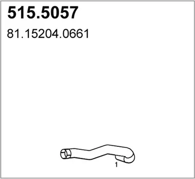 Tubo de escape ASSO 515.5057