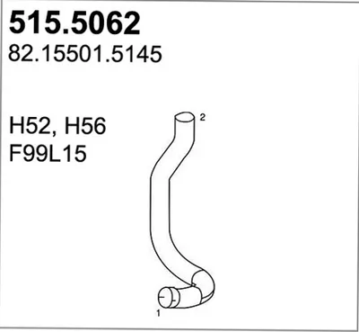 Tubo de escape ASSO 515.5062