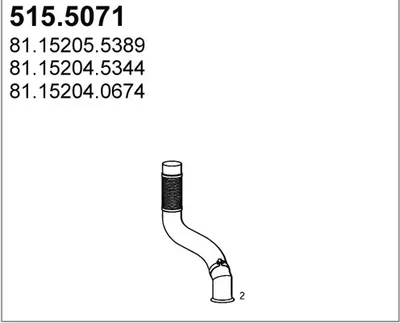 Tubo de escape ASSO 515.5071