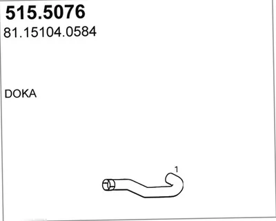 Tubo de escape ASSO 515.5076