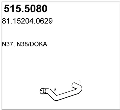 Tubo de escape ASSO 515.5080