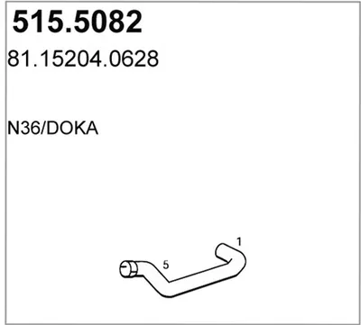 Tubo de escape ASSO 515.5082
