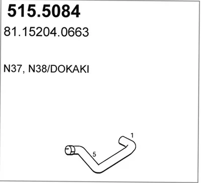Tubo de escape ASSO 515.5084
