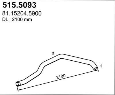 Tubo de escape ASSO 515.5093