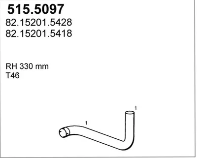 Tubo de escape ASSO 515.5097