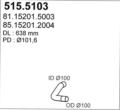 Tubo de escape ASSO 515.5103