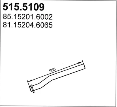 Tubo de escape ASSO 515.5109