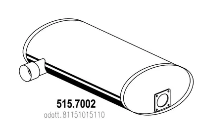 Silenciador central/posterior ASSO 515.7002