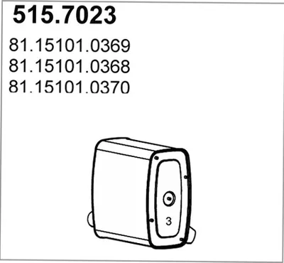 Silenciador central/posterior ASSO 515.7023