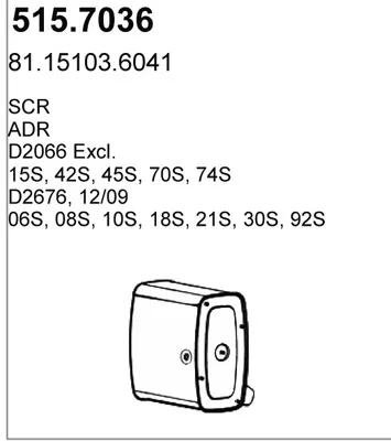 Silenciador central/posterior ASSO 515.7036