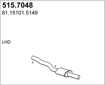 Silenciador central/posterior ASSO 515.7048