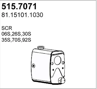 Silenciador central/posterior ASSO 515.7071