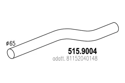 Tubo de escape ASSO 515.9004