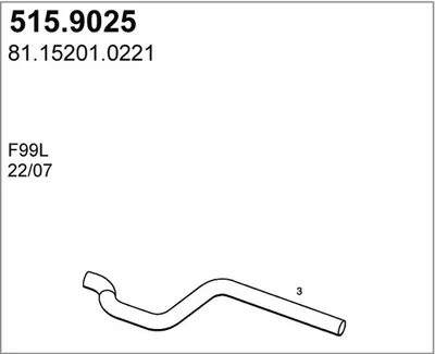 Tubo de escape ASSO 515.9025