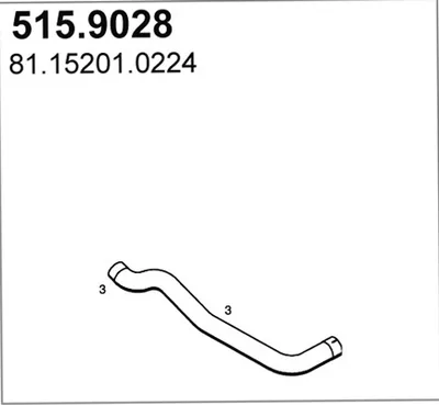 Tubo de escape ASSO 515.9028