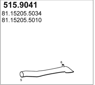Tubo de escape ASSO 515.9041